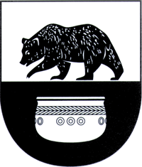 Wappen mit Bär und historischer Schale